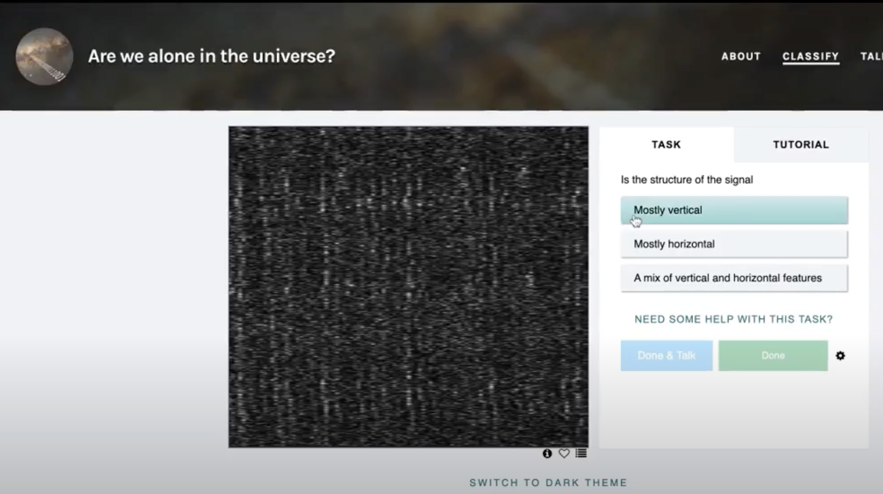 Are we alone in the universe? website screenshot